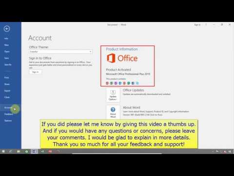 activation microsoft office 2019
